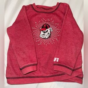 Russell Athletic Georgia Bulldogs girls Red Graphic Sweatshirt